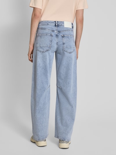 ETIQUETT ESSENTIALS Wide leg jeans met opgestikte zakken, model 'Darly' Jeansblauw - 5