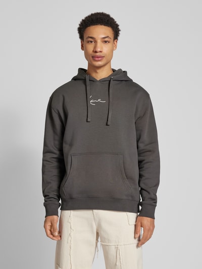 KARL KANI Hoodie mit Label-Stitching Dunkelgrau 4