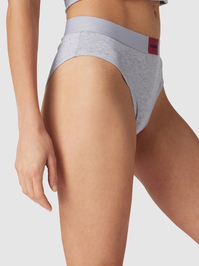 HUGO Slip mit Label-Patch Silber Melange 3