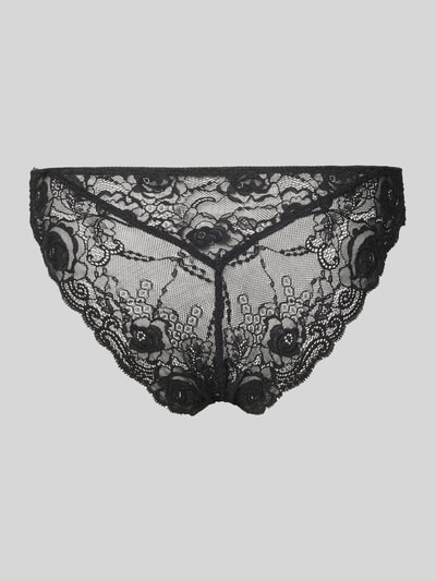 Marie Jo Slip met semi-transparante garnering, model 'Cyrile' Metallic zwart - 3