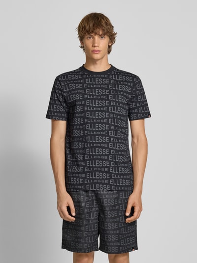 Ellesse T-shirt met labelprints, model 'DISTORTA' Zwart - 4