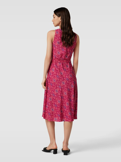 Lauren Ralph Lauren Knielange jurk met all-over motief, model 'ZAWATO' Fuchsia - 5