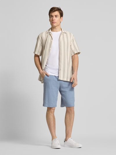 Tom Tailor Regular Fit Shorts aus Baumwoll-Mix Rauchblau 1