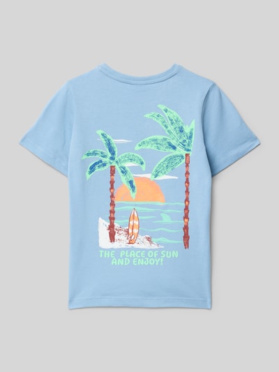 s.Oliver RED LABEL Regular fit T-shirt van puur katoen Lichtblauw - 3