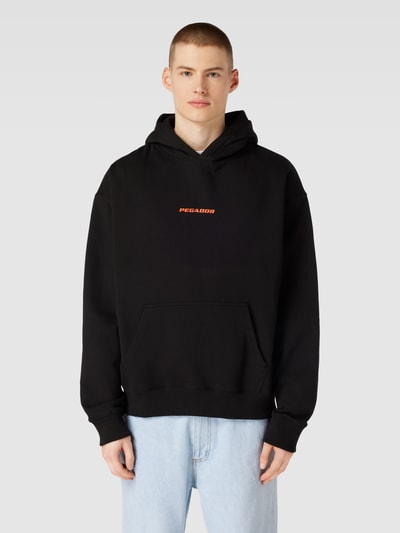 Pegador Oversized Hoodie mit Label-Print Modell 'COLNE' Black 4