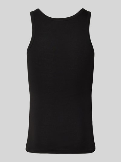 Snocks Top z prążkowanym, okrągłym dekoltem w zestawie 2 szt. Czarny 3