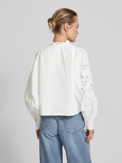 YAS Blouse met gehaakt kant, model 'YASZIMLA' Wit - 5