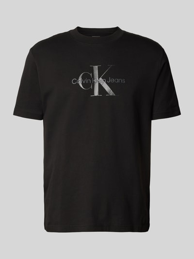 Calvin Klein Jeans T-Shirt mit Label-Print Black 2