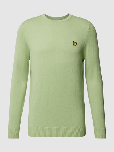 Lyle & Scott Sweter z dzianiny z naszywką z motywem Zielony 2