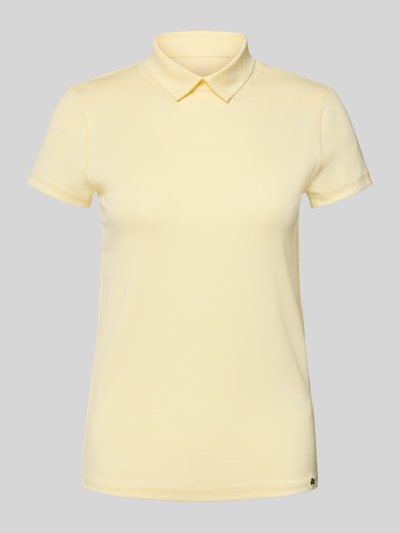 Marc Cain Slim fit T-shirt met polokraag Lichtgeel - 2
