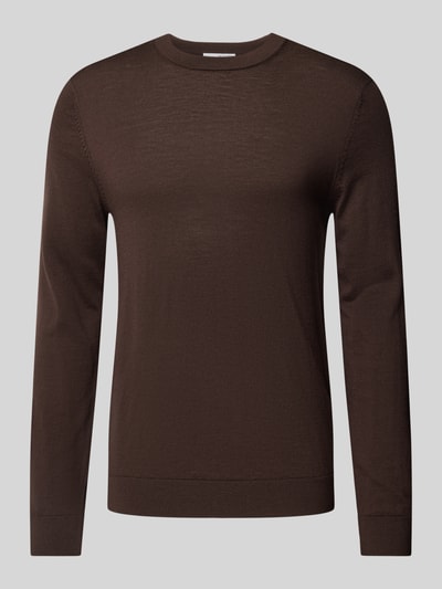 SELECTED HOMME Gebreide pullover met ribboorden, model 'TRAY' Middenbruin - 2