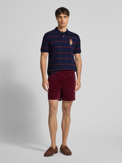 Polo Ralph Lauren Custom slim fit poloshirt met stitching Marineblauw - 1