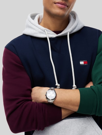Tommy Jeans Regular Fit Sweatshirt aus Baumwoll-Mix Dunkelblau 3