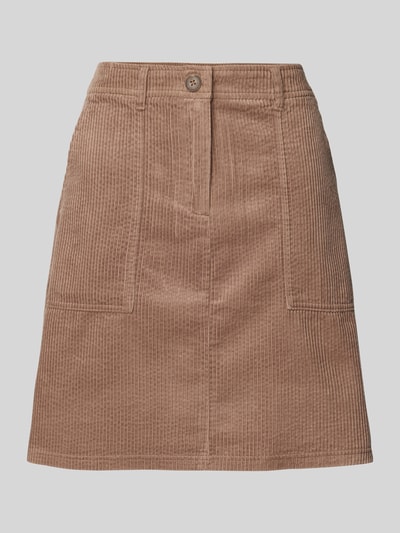 OPUS Minirok met steekzakken, model 'Reah' Middenbruin - 2