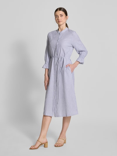 MAERZ Muenchen Hemdblusenkleid mit Bindegürtel Hellblau 1