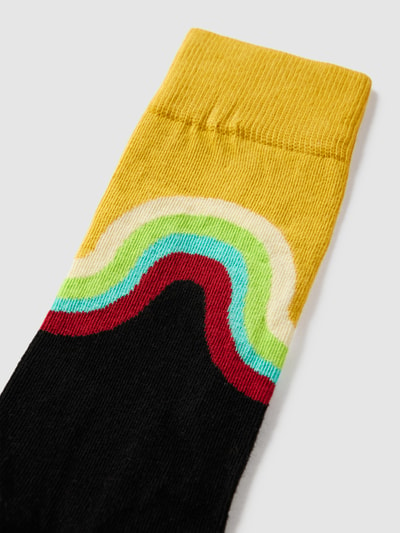 Happy Socks Sokken met motiefprint, model 'Jumbo Wave Sock' Zwart - 2