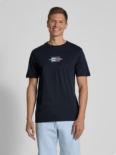 Tommy Hilfiger Regular Fit T-Shirt aus reiner Baumwolle Marine 4