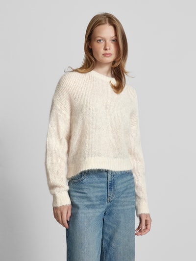 American Vintage Gebreide pullover met ronde hals Offwhite - 4