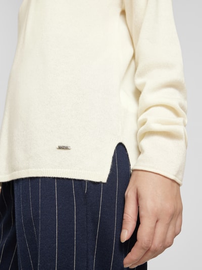 Brax Gebreide pullover met boothals, model 'LIZ' Offwhite - 3