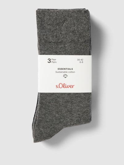 s.Oliver RED LABEL Socken mit Stretch-Anteil im 3er-Pack Anthrazit Melange 3
