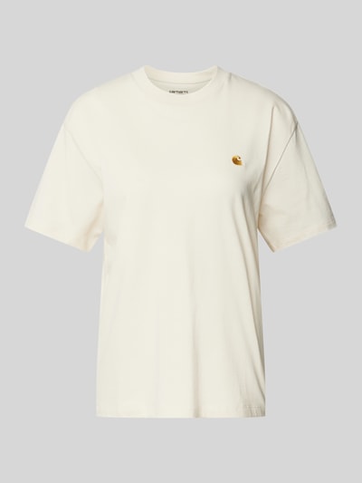 Carhartt Work In Progress T-Shirt mit Label-Stitching Offwhite 1