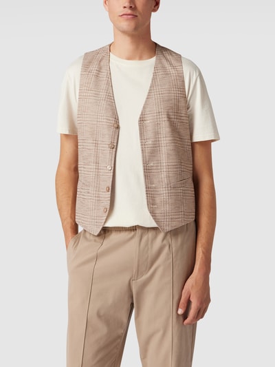 MCNEAL Gilet met all-over motief Beige - 4