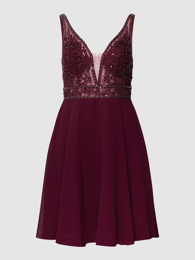 Laona Cocktailkleid mit Zierbesatz Bordeaux 2