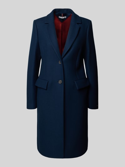 Tommy Hilfiger Regular Fit Mantel aus Woll-Mix mit Kaschmir-Anteil Marine 2