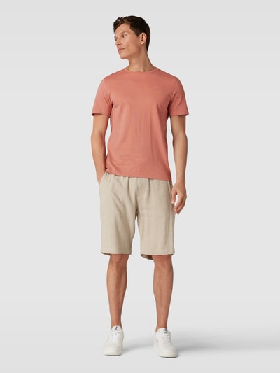 s.Oliver RED LABEL T-Shirt mit geripptem Rundhalsausschnitt Hellrot 1