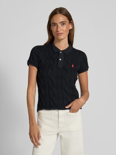 Polo Ralph Lauren Regular fit poloshirt met kabelpatroon en logostitching  - 4