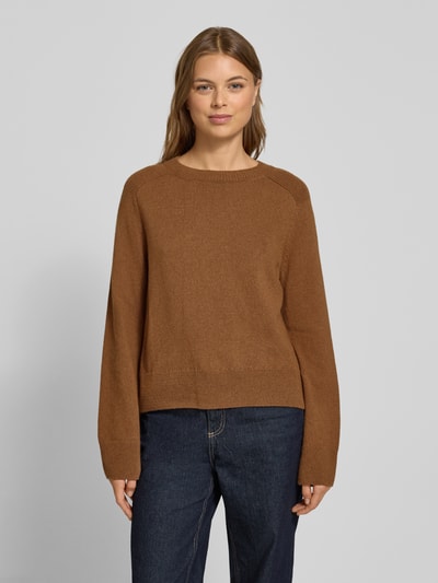 Lanius Sweter wełniany krótki z okrągłym dekoltem Koniakowy 4