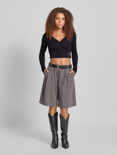 Calvin Klein Jeans Kort gebreid jack met knoopsluiting Zwart - 1