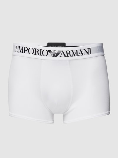 Emporio Armani Trunks mit Logo-Bund Weiss 2