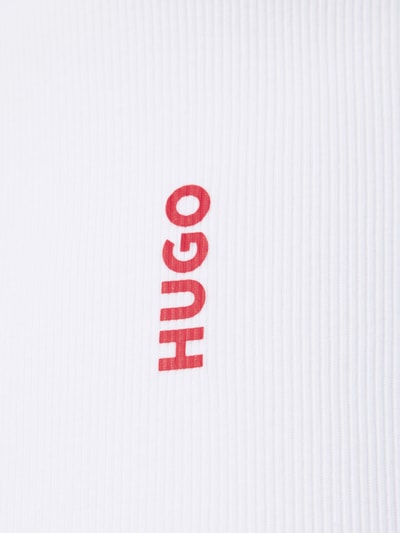 Produktfoto, Regular Fit Tank Top 3er-Pack aus reiner Baumwolle von HUGO, Optik: Unifarben, Label-Print, Materialverarbeitung: Ripp