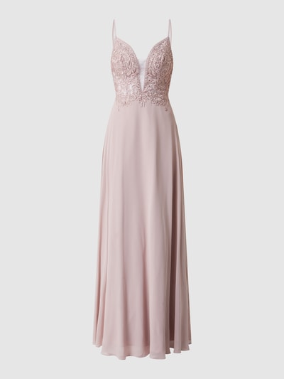 Luxuar Avondjurk van tule en chiffon  Mauve - 2