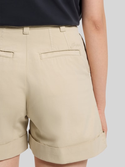 BOSS Orange Szorty o kroju relaxed fit z mieszanki bawełny model 'TANESSA-D' Piaskowy 3