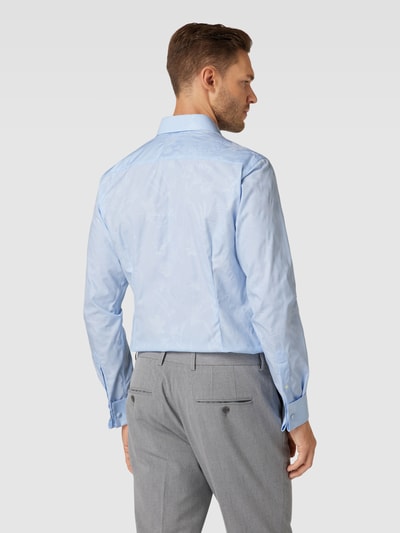 Eton Regular Fit Business-Hemd mit Strukturmuster Bleu 5