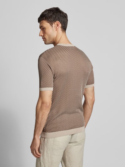 Emporio Armani T-Shirt mit Sturkturmuster Beige 5