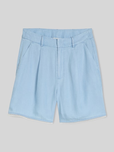 Tom Tailor Denim Damen Stoffshorts aus Lyocell mit Spitzenborte Bleu 2