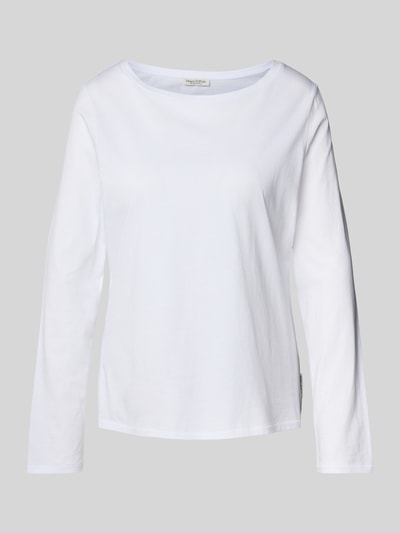 Marc O'Polo Longsleeve aus Baumwolle mit Logo-Detail Weiss 2