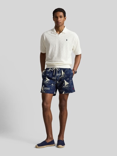 Polo Ralph Lauren Relaxed Fit Poloshirt aus reiner Baumwolle in Strick-Optik Weiss 1