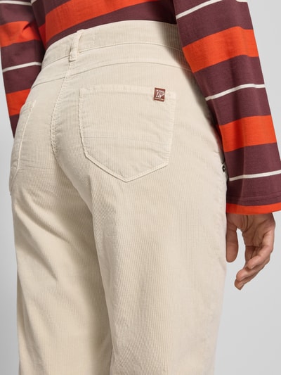 TONI Spodnie sztruksowe z 5 kieszeniami model ‘LIV’ Écru 3