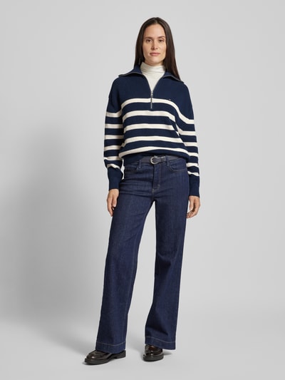 Tommy Hilfiger Gebreide pullover met schipperskraag, model 'CARDI STITCH' Donkerblauw - 1