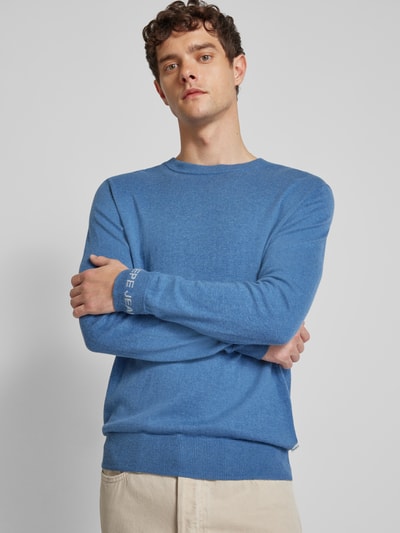 Pepe Jeans Strickpullover mit Rundhalsausschnitt Modell 'Andre' Blau 3