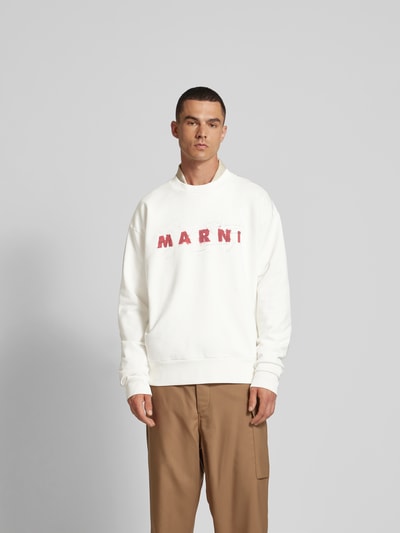 Marni Sweatshirt mit Label-Detail Weiss 4