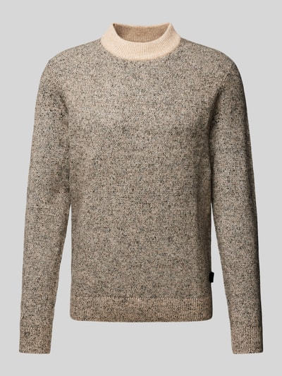 Jack & Jones Sweter z dzianiny z detalem z logo model ‘COSPACE’ Złamany biały 1