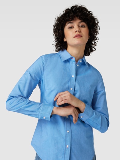 Christian Berg Woman Bluzka koszulowa o kroju slim fit z kołnierzykiem typu kent Niebieski 3