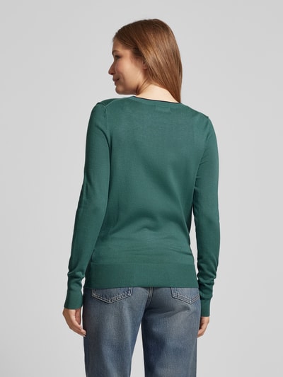 Christian Berg Woman Gebreide pullover met ronde hals Flessengroen - 5