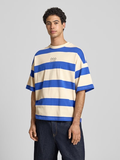 Blend T-Shirt mit Streifenmuster Modell 'KAVEH' Blau 4