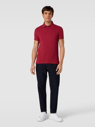 Tommy Hilfiger Slim fit poloshirt, model '1985' Kersenrood - 1